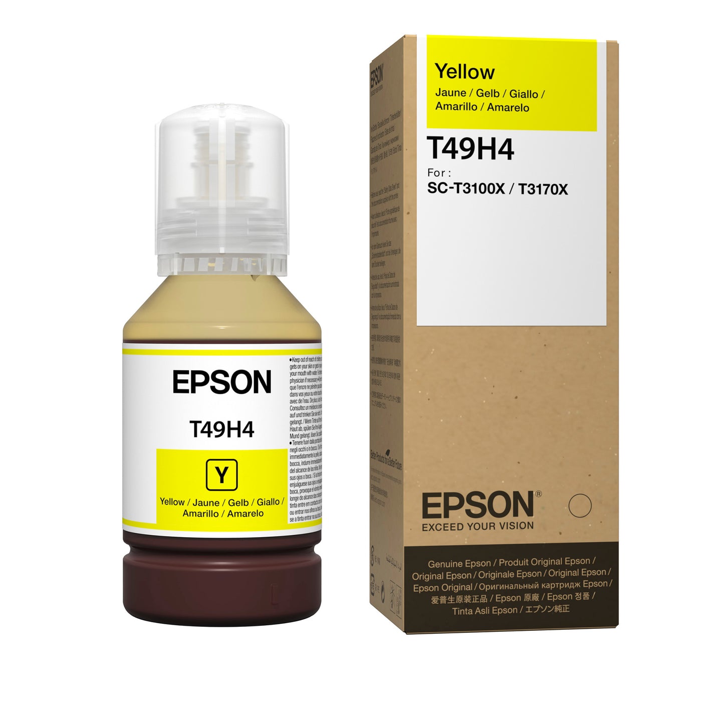 Botella de Tinta EPSON T49H400 , Amarillo, Sure Color T3170, Botella