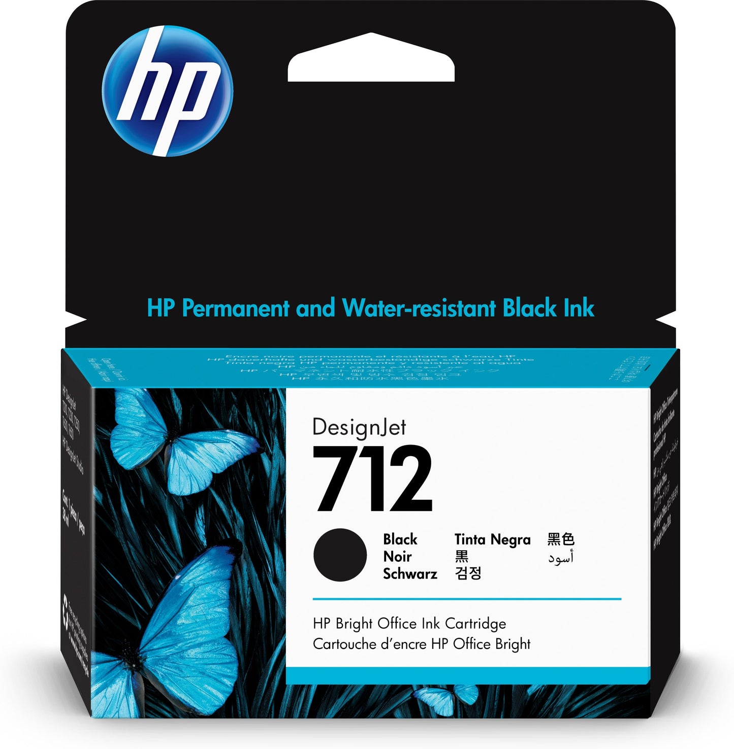 Tinta HP 712, 3ED70A, Negro 38ml
