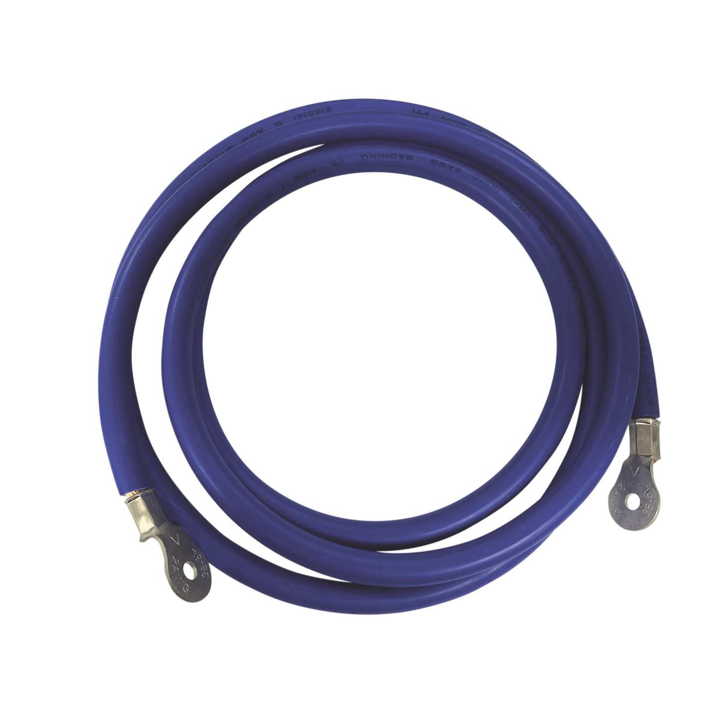 Cable para BaterÃas, 2.2 m Azul Calibre 2 AWG con Terminales de Ojo en Ambos Extremos