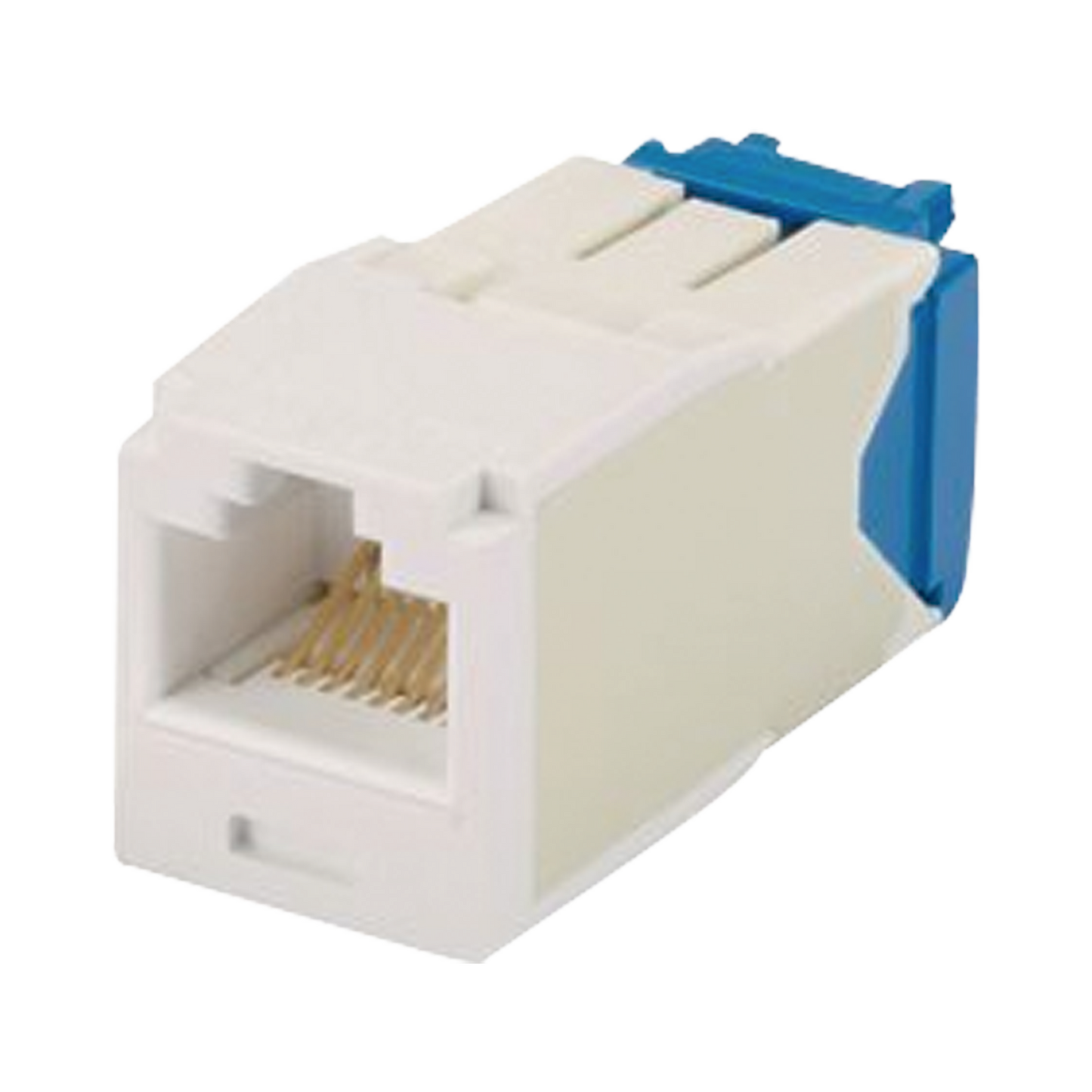 Conector Jack RJ45 Estilo TG, Mini-Com, CategorÃa 6A, de 8 posiciones y 8 cables, Color Marfil