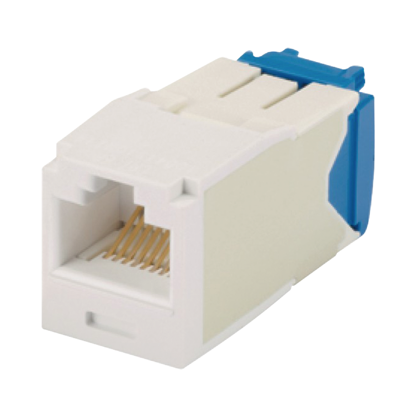 Conector Jack RJ45 Estilo TG, Mini-Com, CategorÃa 6A, de 8 posiciones y 8 cables, Color Blanco