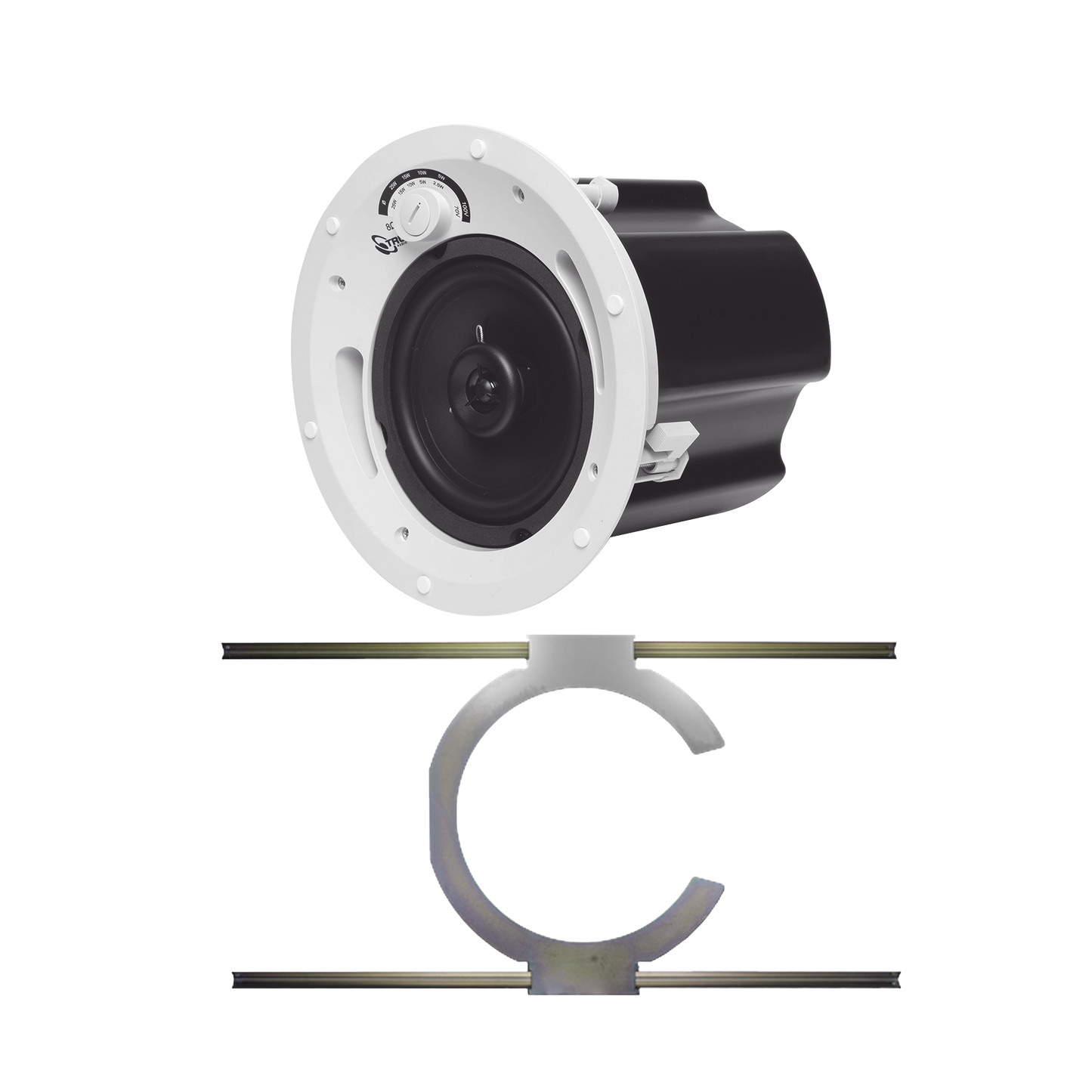 KIT de Bocina de Techo TruAudio de 6.5in CL70V6UL con Soporte de Acero RÃgido para Techos Suspendidos