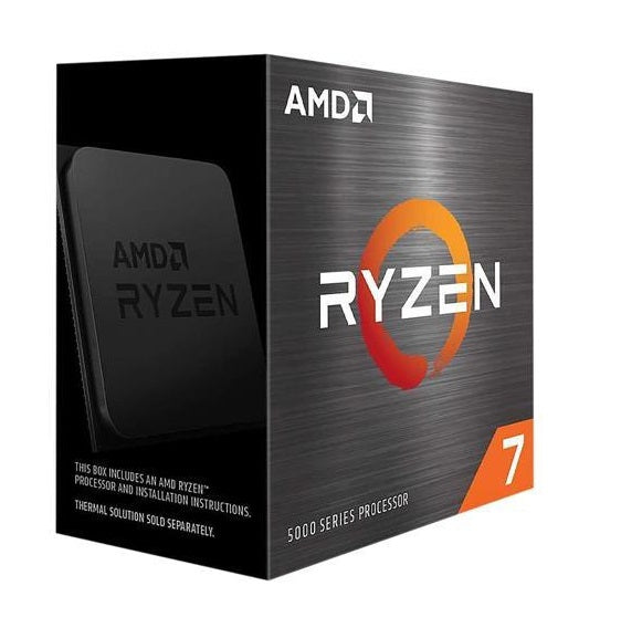 AMD RYZEN 7 5700X, 8 núcleos, Socket AM4, No Incluye Vnetilador, Se requiere una tarjeta gráfica independiente.