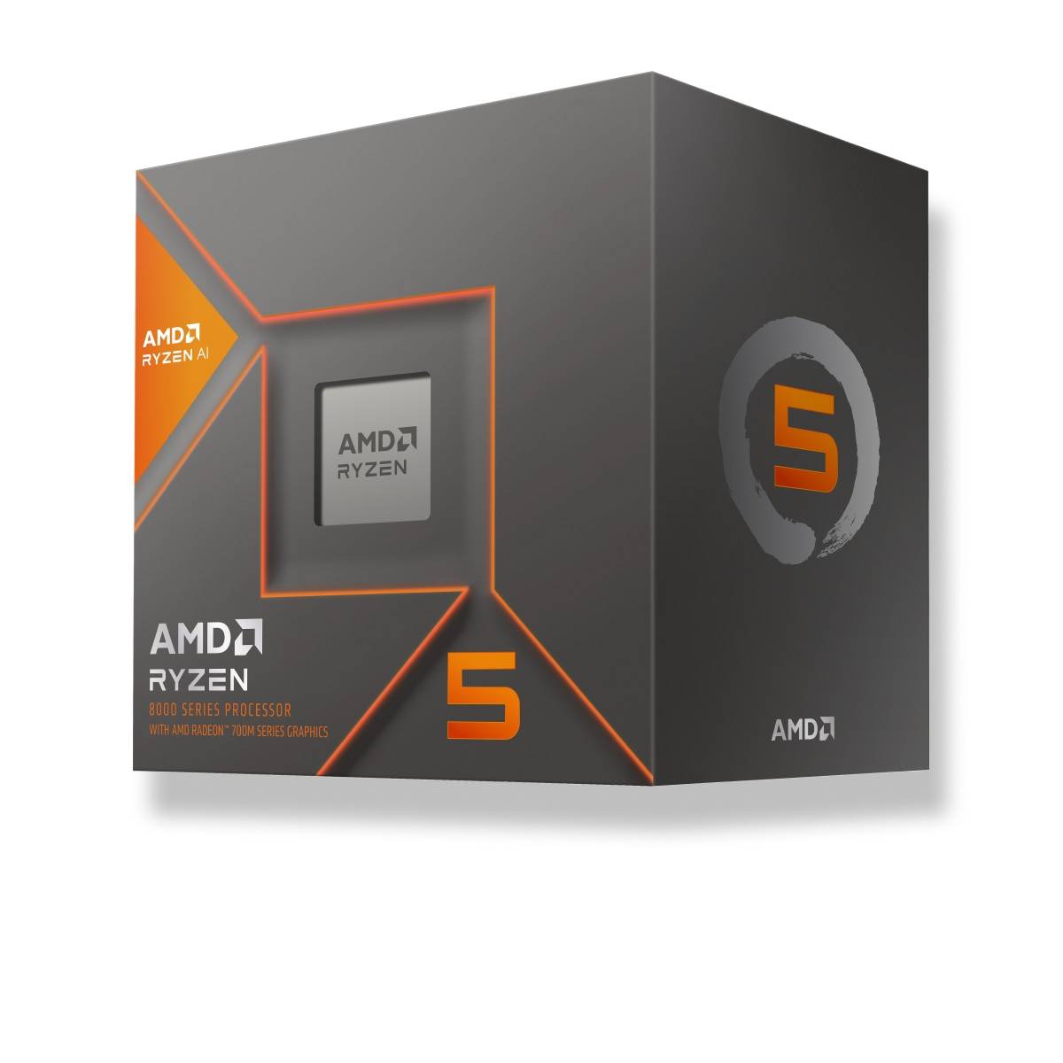 AMD RYZEN 5 8600G, 6 núcleos, Socket AM5, Con Ventilador, Con Gráficos Incluidos.