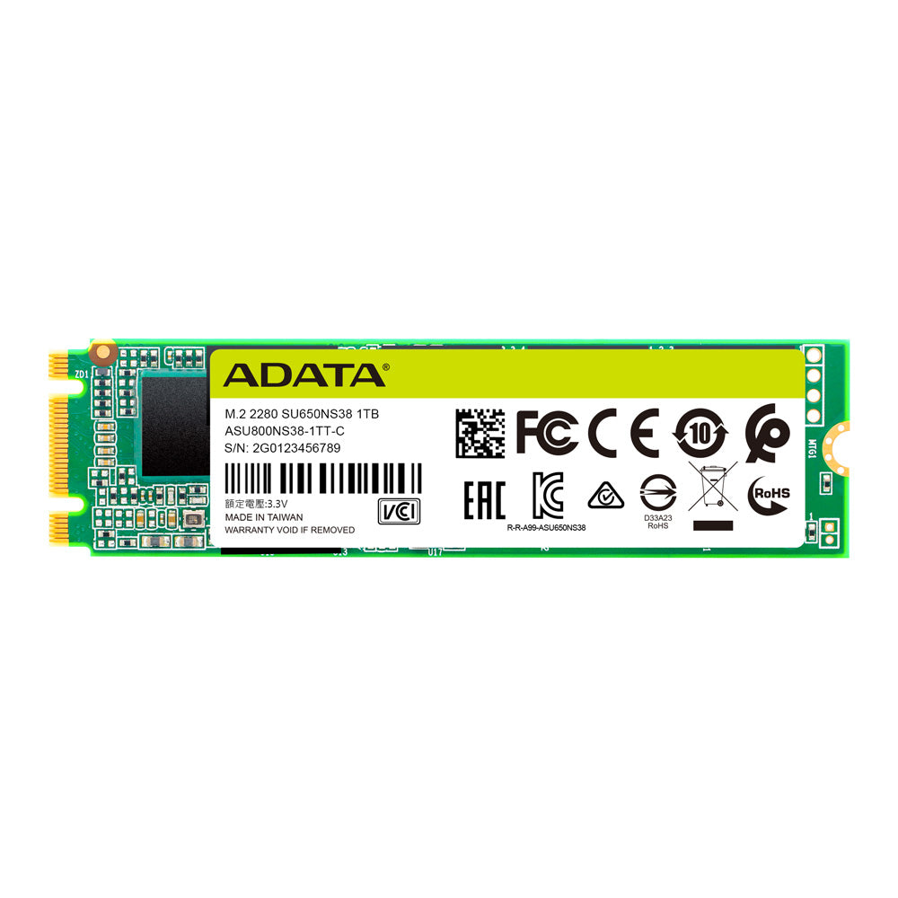 Unidad de Estado Solido ADATA Ultimate SU650 M.2 SATA, 1TB, 2280, ASU650NS38-1TT-C