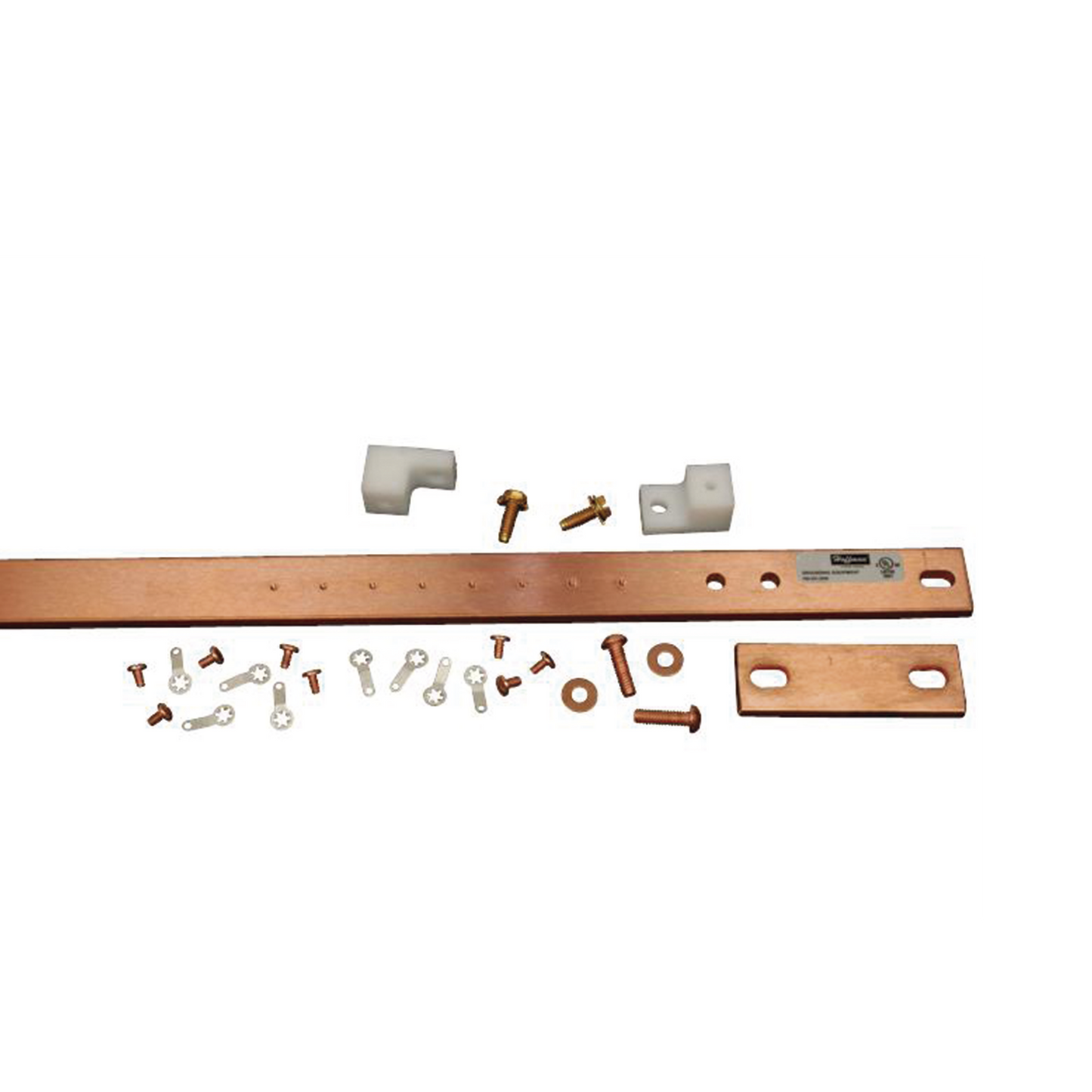 Kit de Barra de Tierra FÃsica, Para Rack de 19 in, Fabricada en Aleación de Cobre ElectrolÃtica Resistente