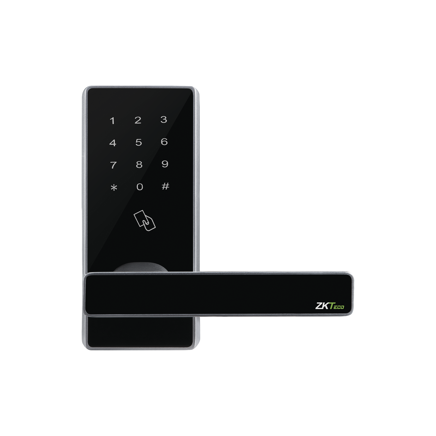 Cerradura Bluetooth con Lector de tarjetas y Teclado Táctil / Compatible con APP DE SMARTPHONE / Códigos para VISITANTES remotos/ Estándar americano (fácil instalación) / 100 tarjetas y Contraseñas