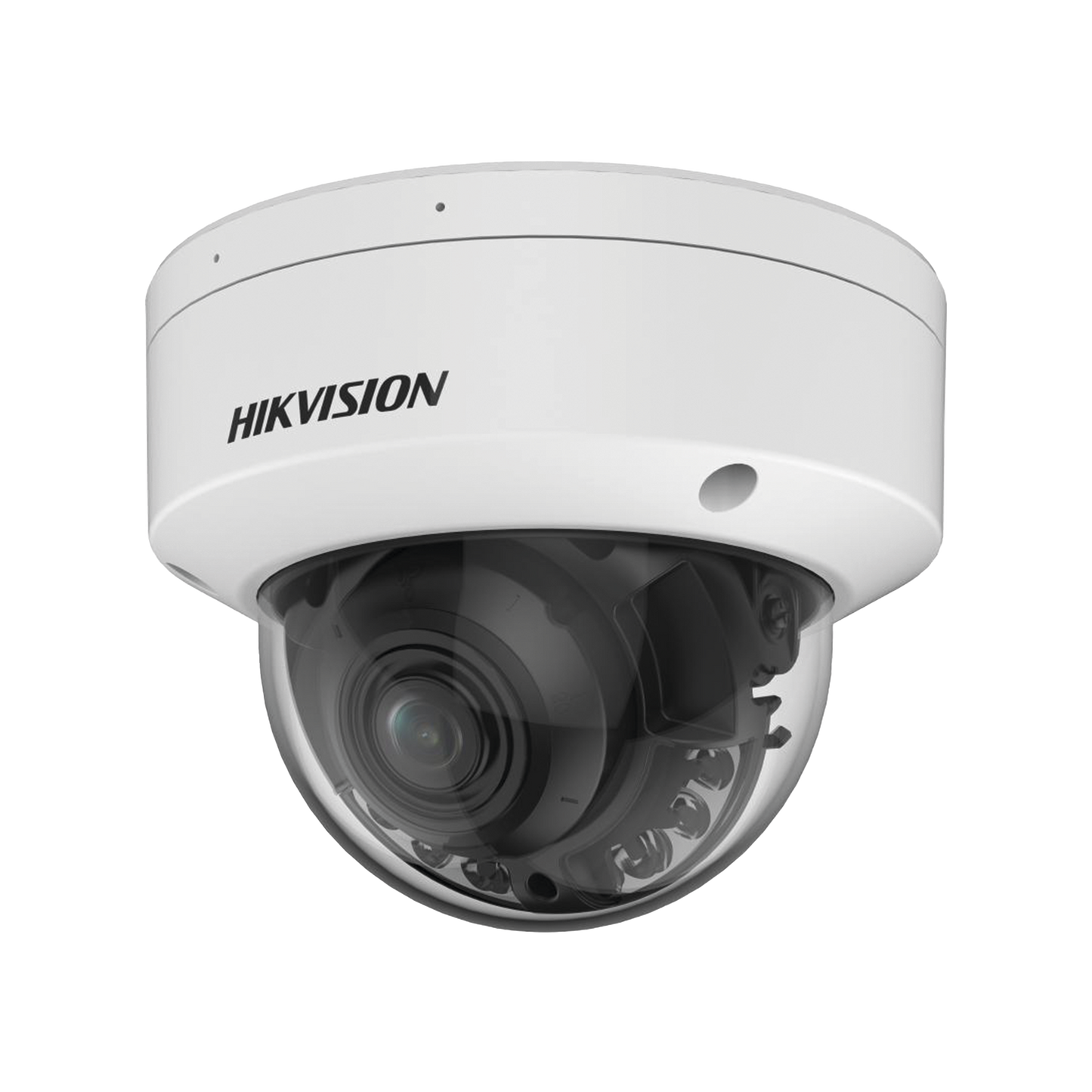 Domo IP 4 Megapixel / Lente Motorizado 2.7 - 13.5 mm / Dual Light (60 mts IR + 60 mts Luz Blanca ) / Exterior IP67 / WDR 130 dB / PoE + / AcuSense / Almacenamiento interno de 256 GB