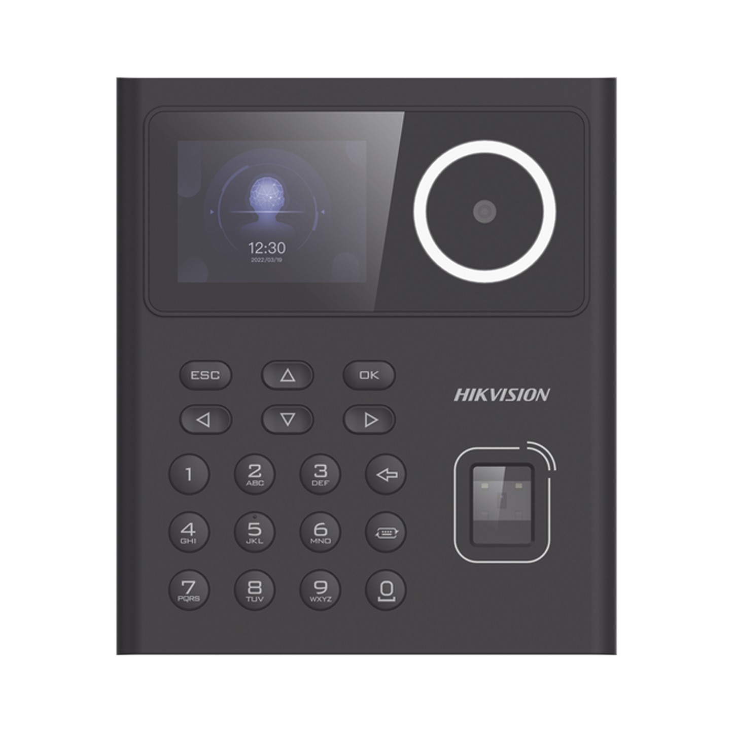 Terminal Min Moe WiFi Administrable por Smartphone o Nube / Acceso y Asistencia / Huella, Facial y Tarjetas MIFARE / 500 rostros y 1,000 Huellas y Tarjetas / Detección de Cubrebocas / HikConnect