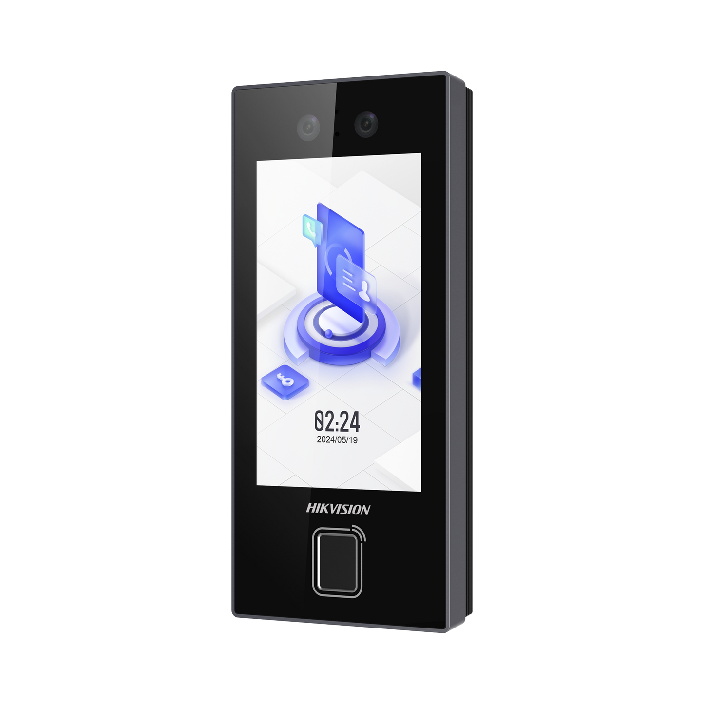 Terminal Facial Min Moe con LECTOR DE HUELLAS y Tarjetas MIFARE / 3000 Rostros / 3000 Huellas / Pantalla 4.5" / Administrable en la Nube con HikConnect Teams / Exterior IP65 / PoE / WiFi