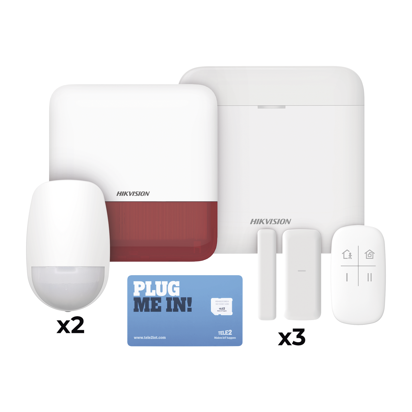 (AX PRO) KIT de Alarma AX PRO con GSM (3G/4G), Wi-Fi y Ethernet / Incluye: 1 Hub con baterÃa de respaldo / 2 Sensores PIR...