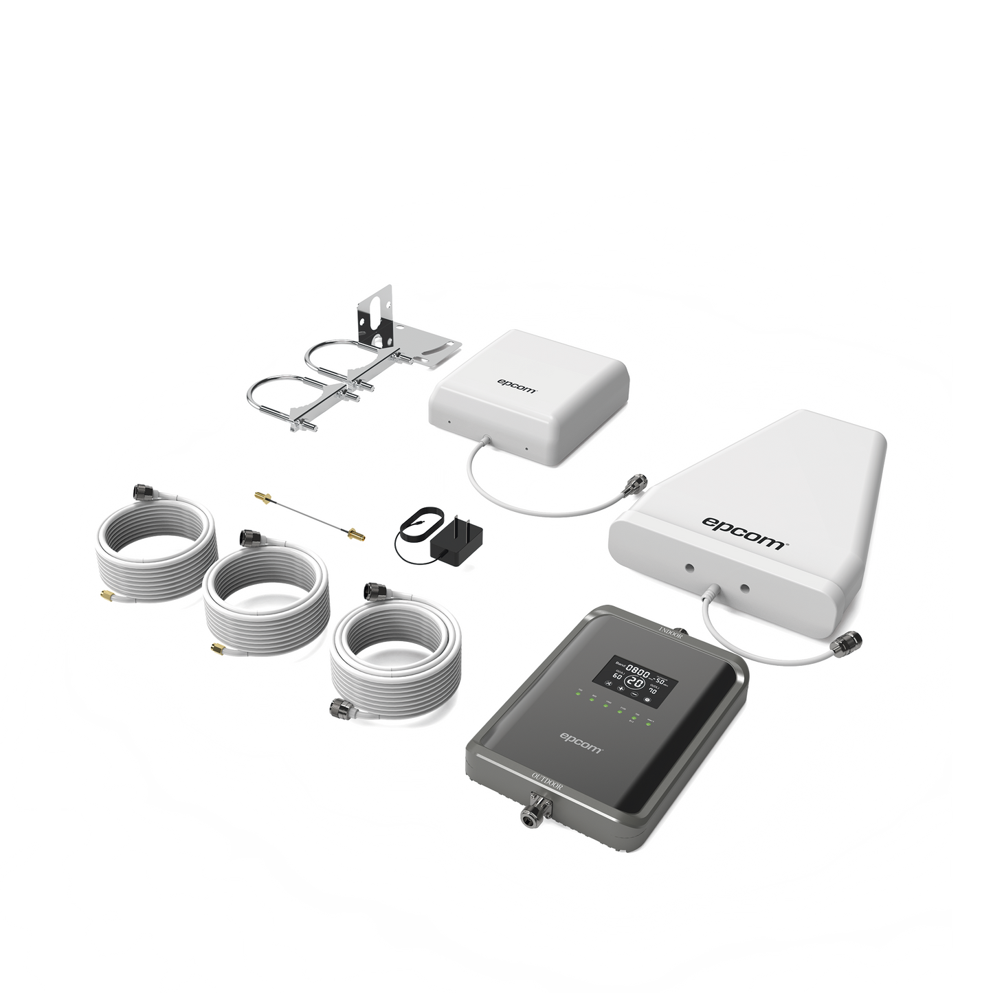 Kit Amplificador de Señal Celular 5G / Mejora las llamadas convencionales y VoLTE / Soporta los datos de las tecnologÃas 2G, 3G, 4G y 5G de TELCEL, AT&T, MOVISTAR y OMV de Altán / Cubre hasta 600 m².
