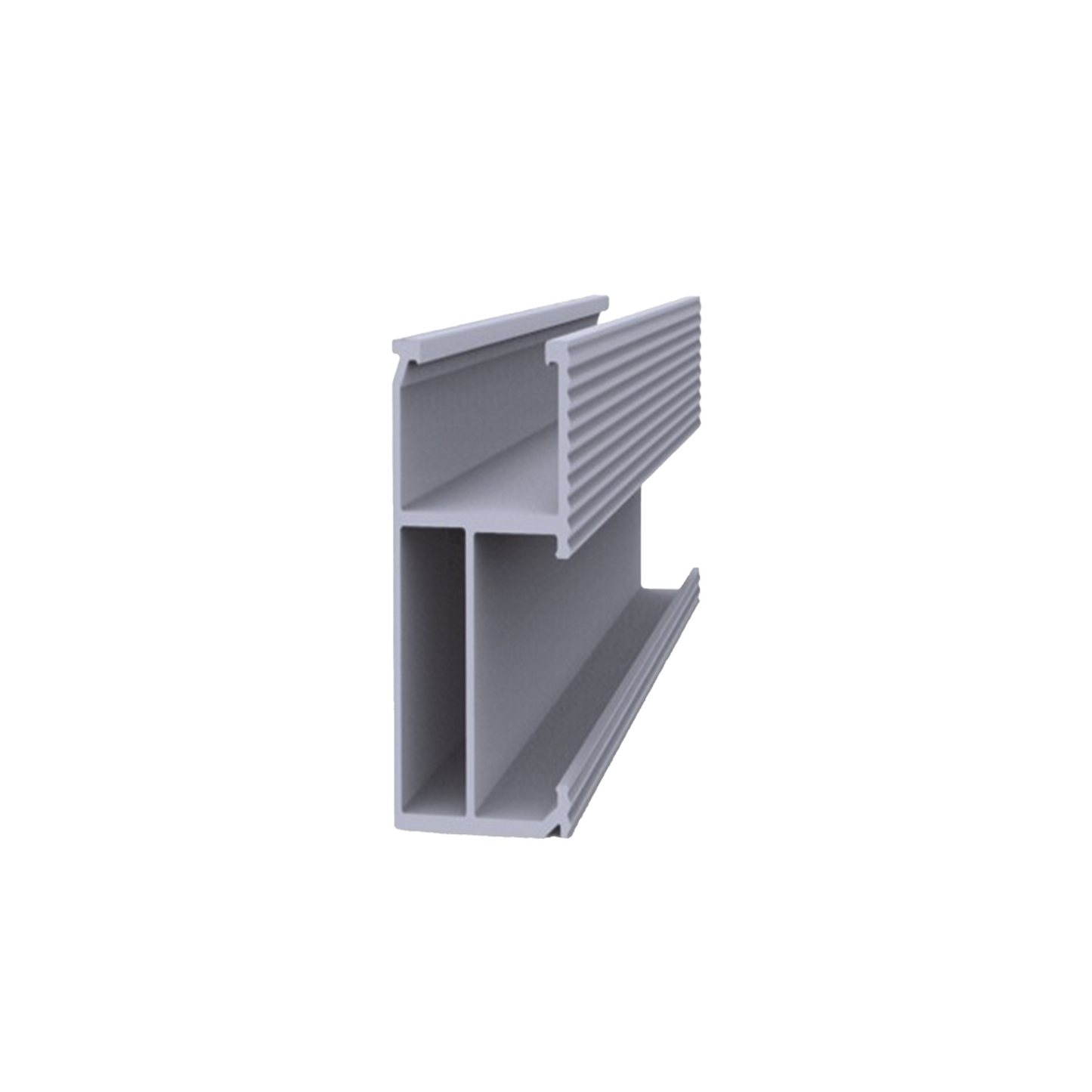 Riel 5 para montaje de módulos fotovoltaicos de aluminio anodizado de 4400mm.