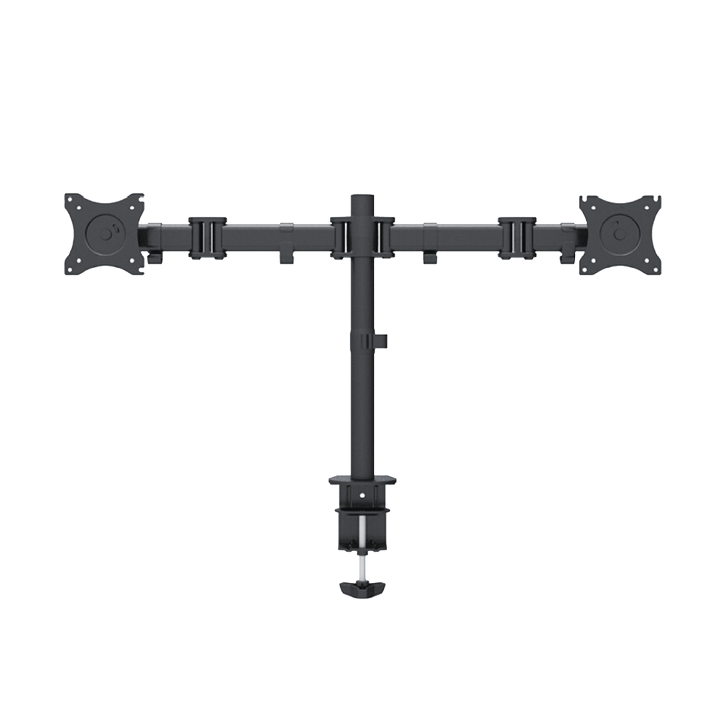 Montaje de Escritorio articulado para 2 monitores de 13 a 27" / Soporta hasta 10 kg / Vesa 75 x 75 / 100 x 100 / Acero / Giro: 360°