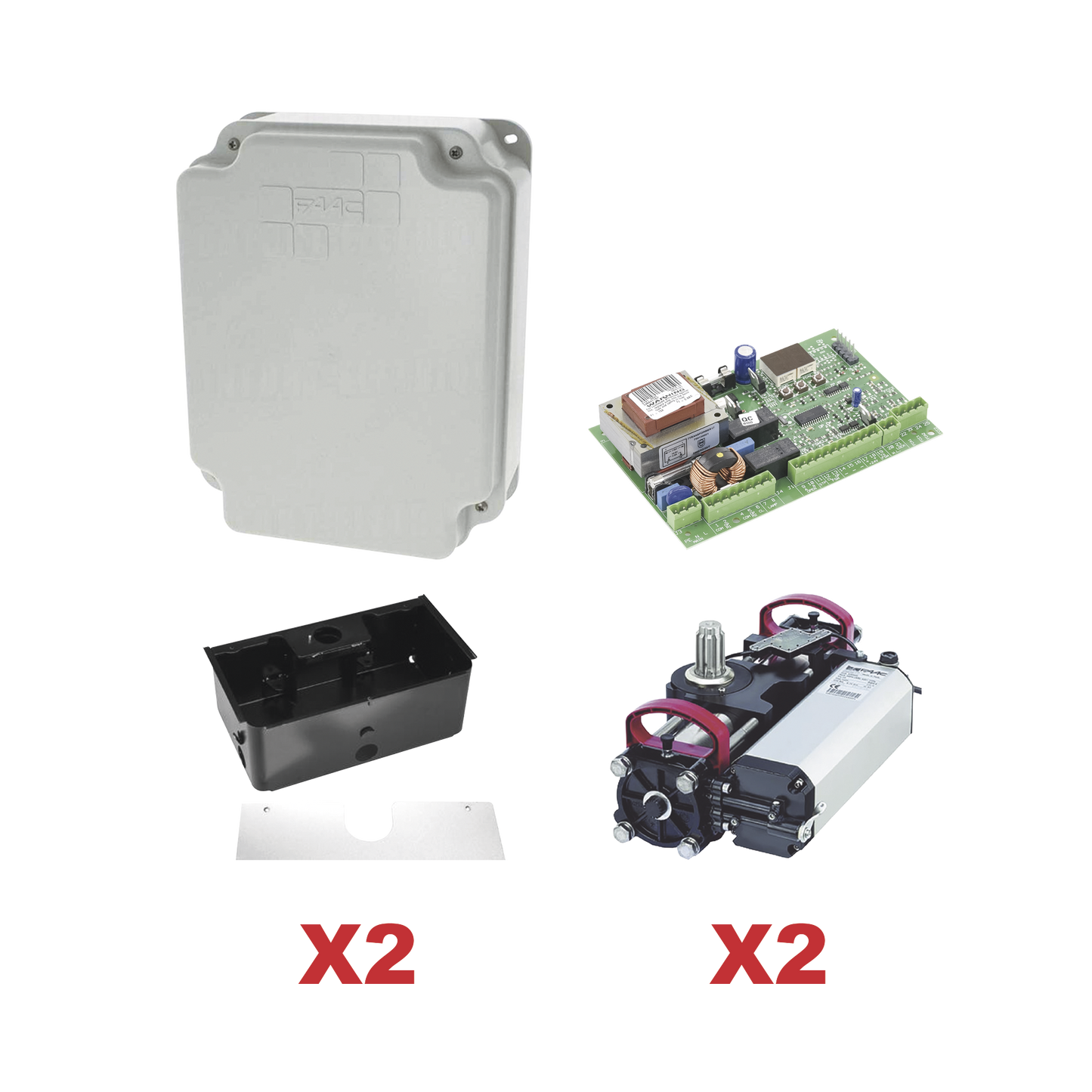 Kit de Operadores Subterraneos FAAC S800 a 115V Para Puertas Abatibles / Para Puertas de Hasta 2 Metros y 800 Kg