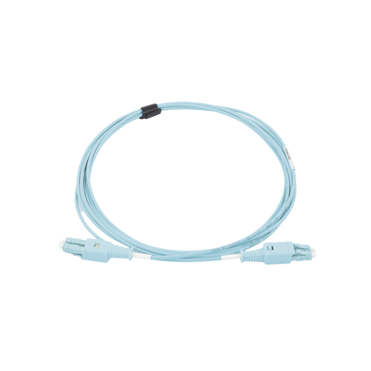 Jumper de Fibra Óptica BladePatch LC-LC Duplex, Multimodo 50/125 OM4, OFNR, Color Aqua, 3 Metros