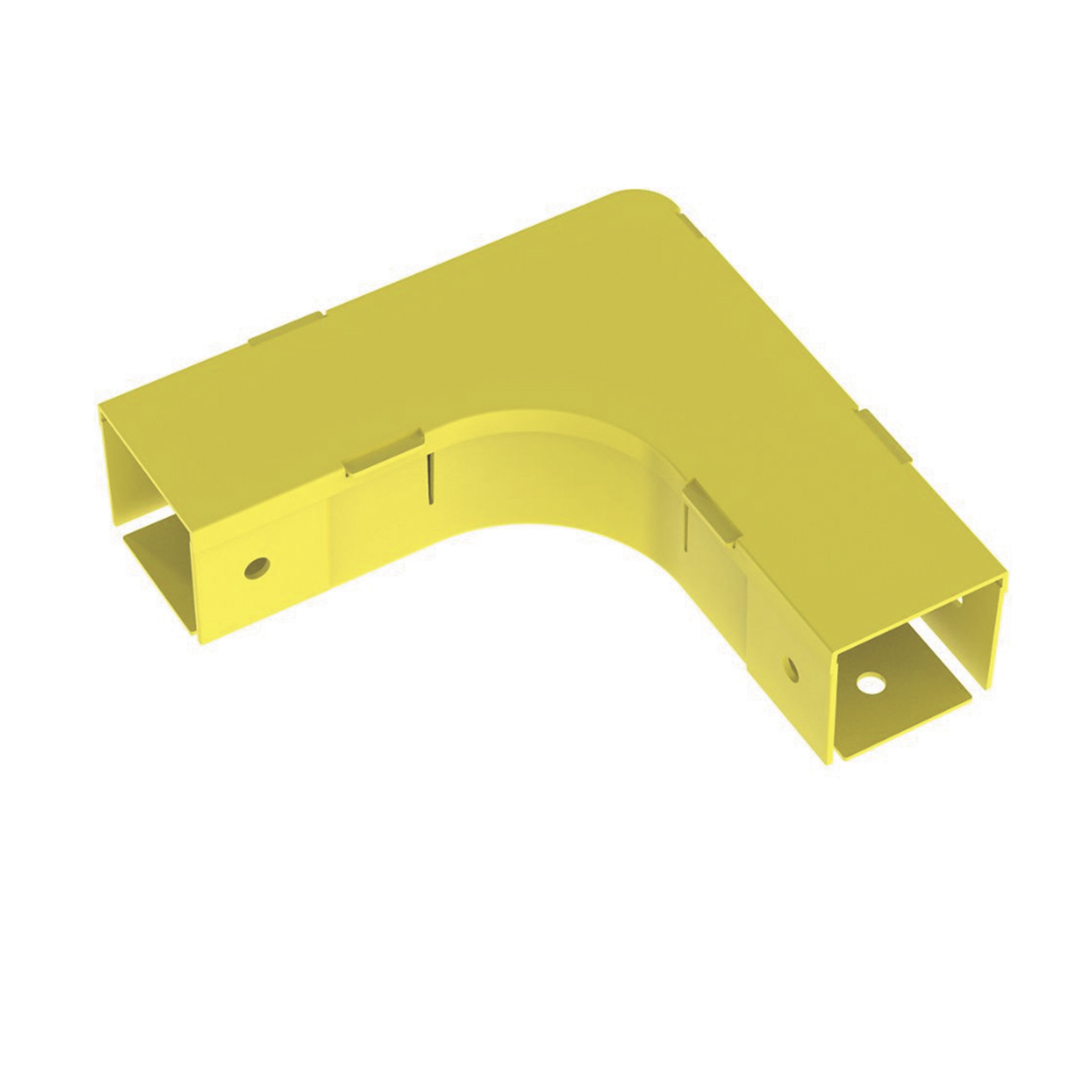 Ángulo Recto a 90º Horizontal con Tapa, Para Canaletas FiberRunnerâ„¢ 2X2, Color Amarillo
