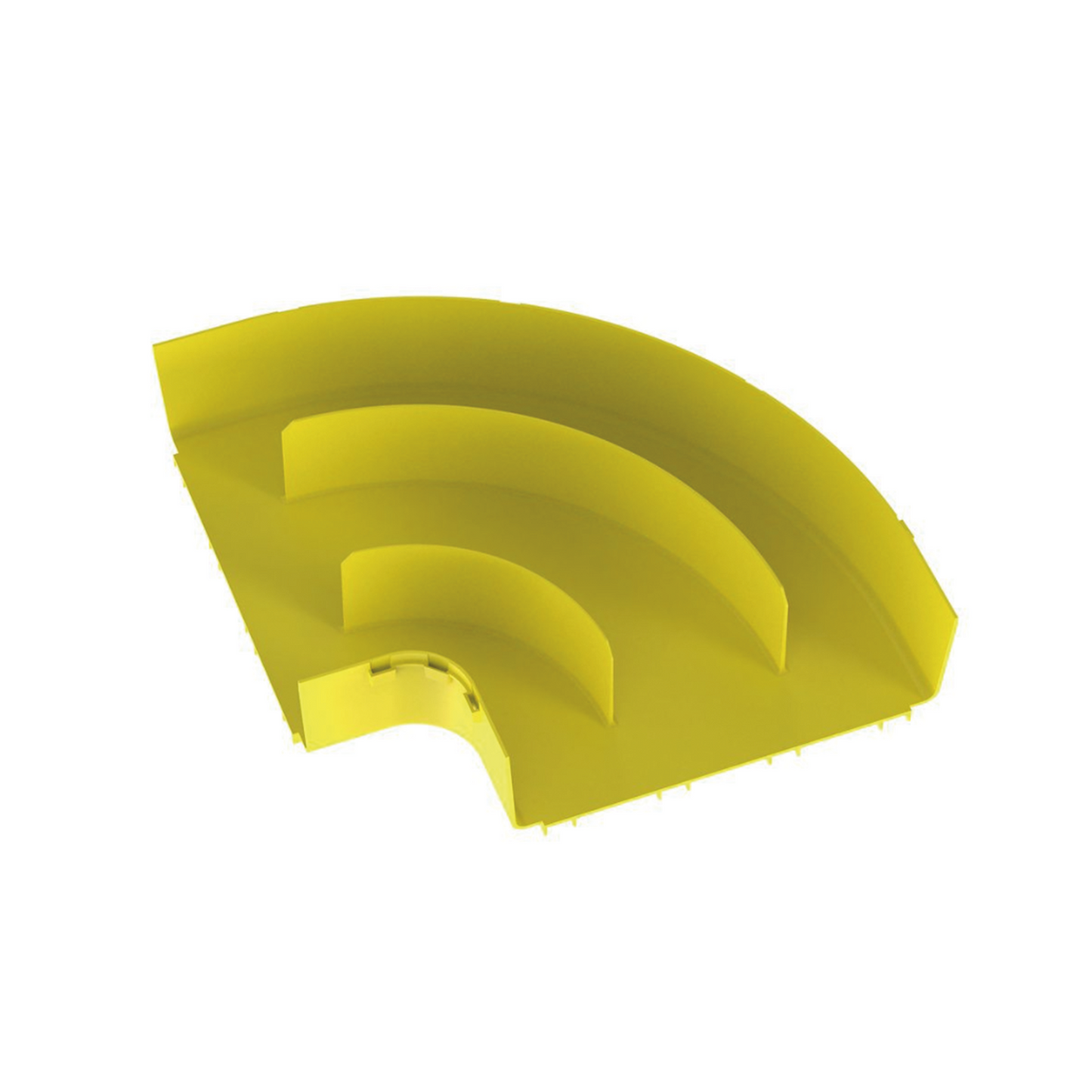 Ángulo Recto a 90º Horizontal, Para Canaletas FiberRunnerâ„¢ 12X4, Color Amarillo