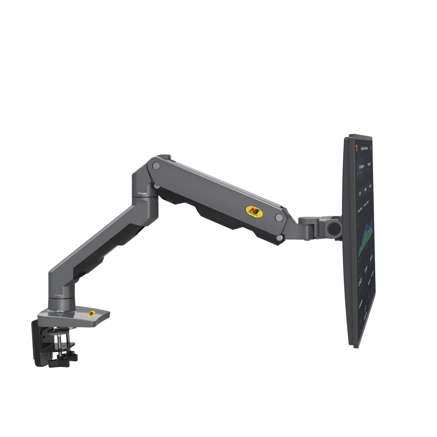 Montaje de Escritorio Articulado para Monitores de 27-45" / Soporta hasta 15 kg / Vesa 75 x 75 / 100 x 100 / Acero / Giro: 360°