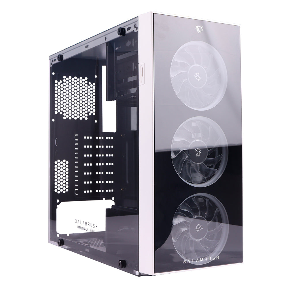 Gabinete GAMER BALAM RUSH DRAGONFLY GM320 MID Tower ATX, Micro ATX y Mini ITX Cristal Templado USB 3.0 Blanco 3 VENT