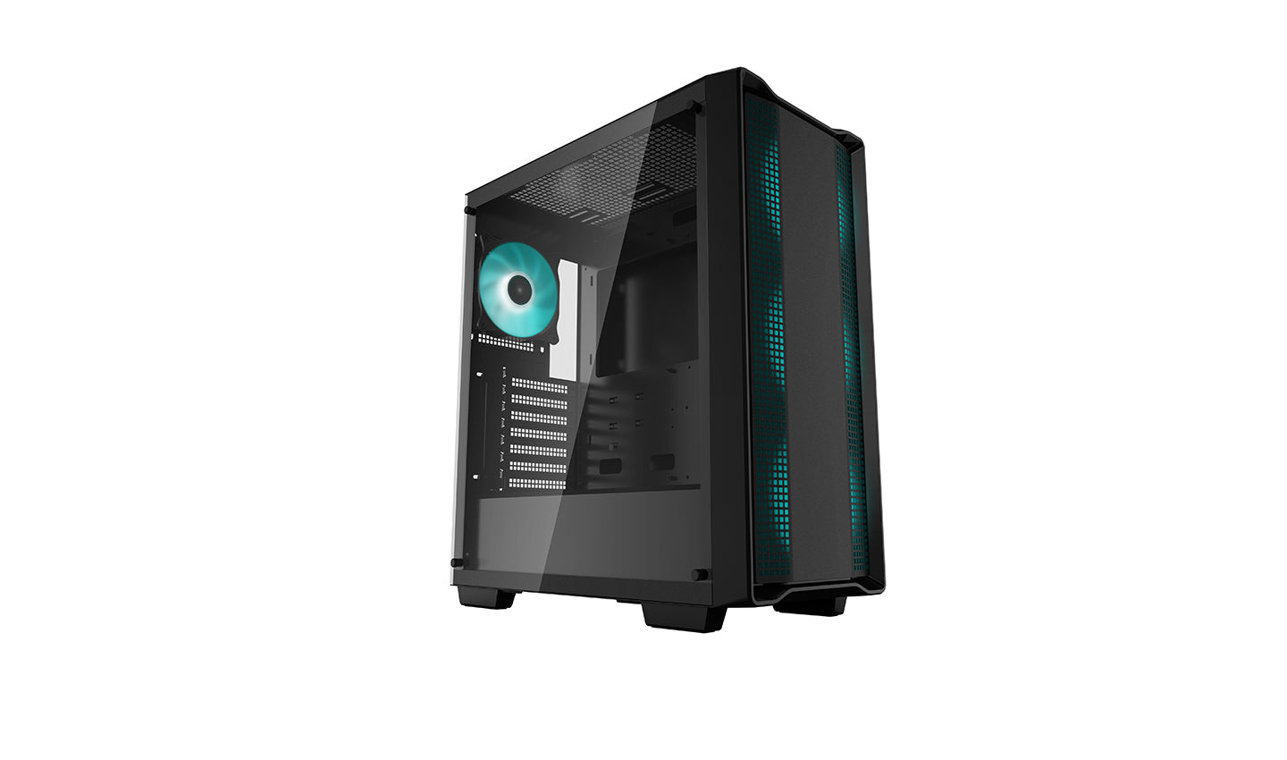 Gabinete Gamer DeepCool CC560 + Fuente de Poder PK600D de 600W (R-CC560-SIBKGAA4-A-1), Color Negro, Formato Media Torre