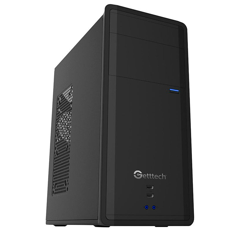 Gabinete GETTTECH GG-1802 ATX Fuente 500W, 1 VENT, 2 USB 3.0, Negro