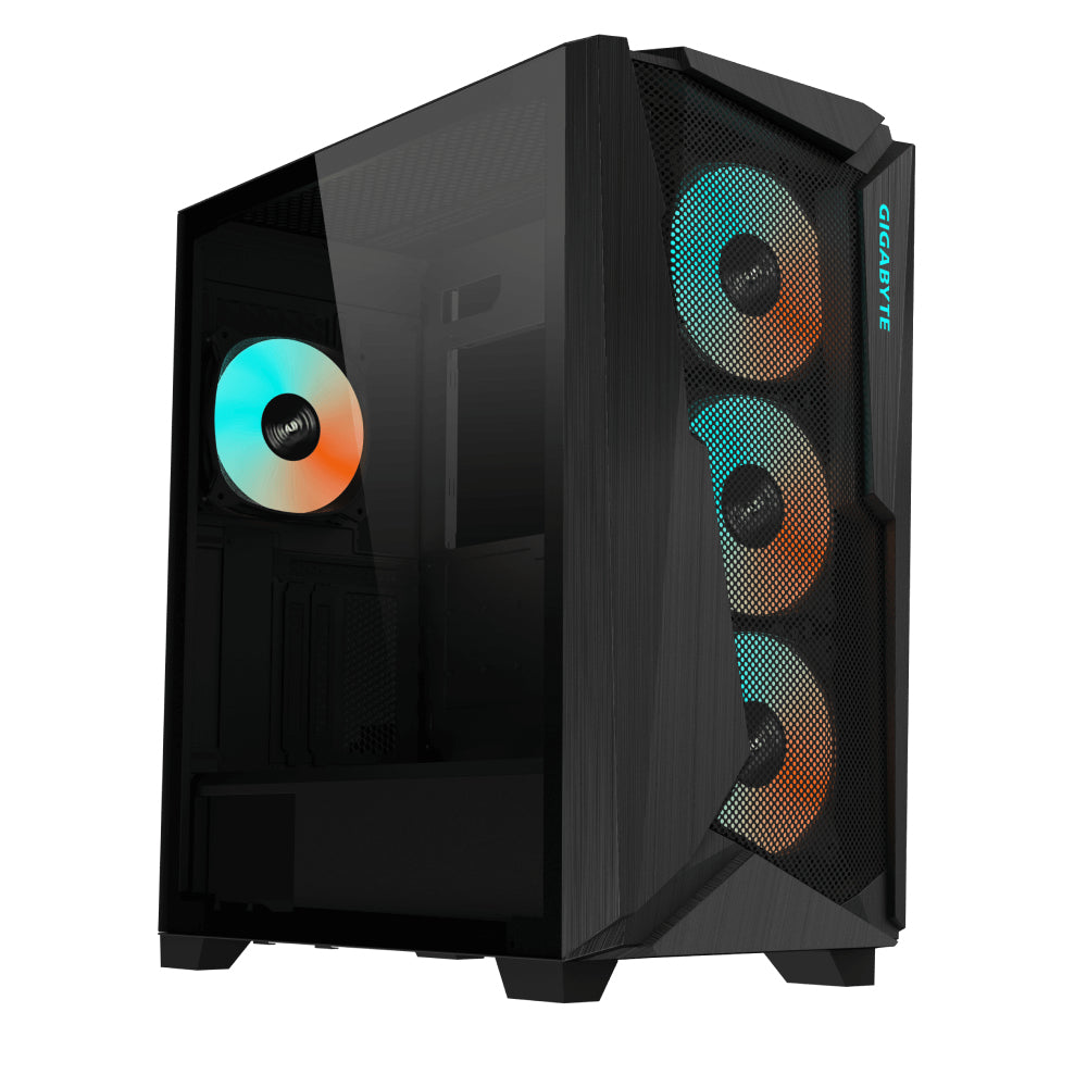 Gabinete GIGABYTE GB-C301G, Midi-Tower, PC, Plástico, Acero, Vidrio templado, ATX,EATX,Micro-ATX,Mini-ITX, Negro