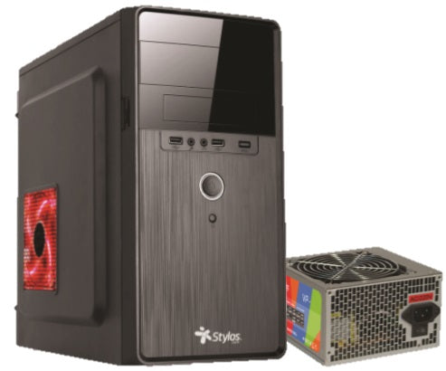 Gabinete Mini con Fuente de Poder Stylos. STPGAC5B