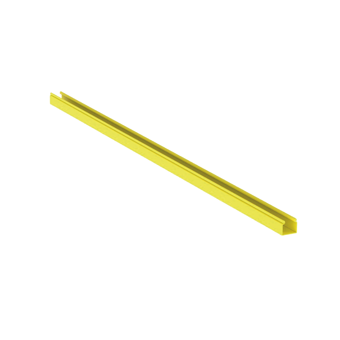 Canaleta FiberRunnerâ„¢ 2X2 sin Tapa, de PVC Rígido, Color Amarillo, 1.8 m de Largo
