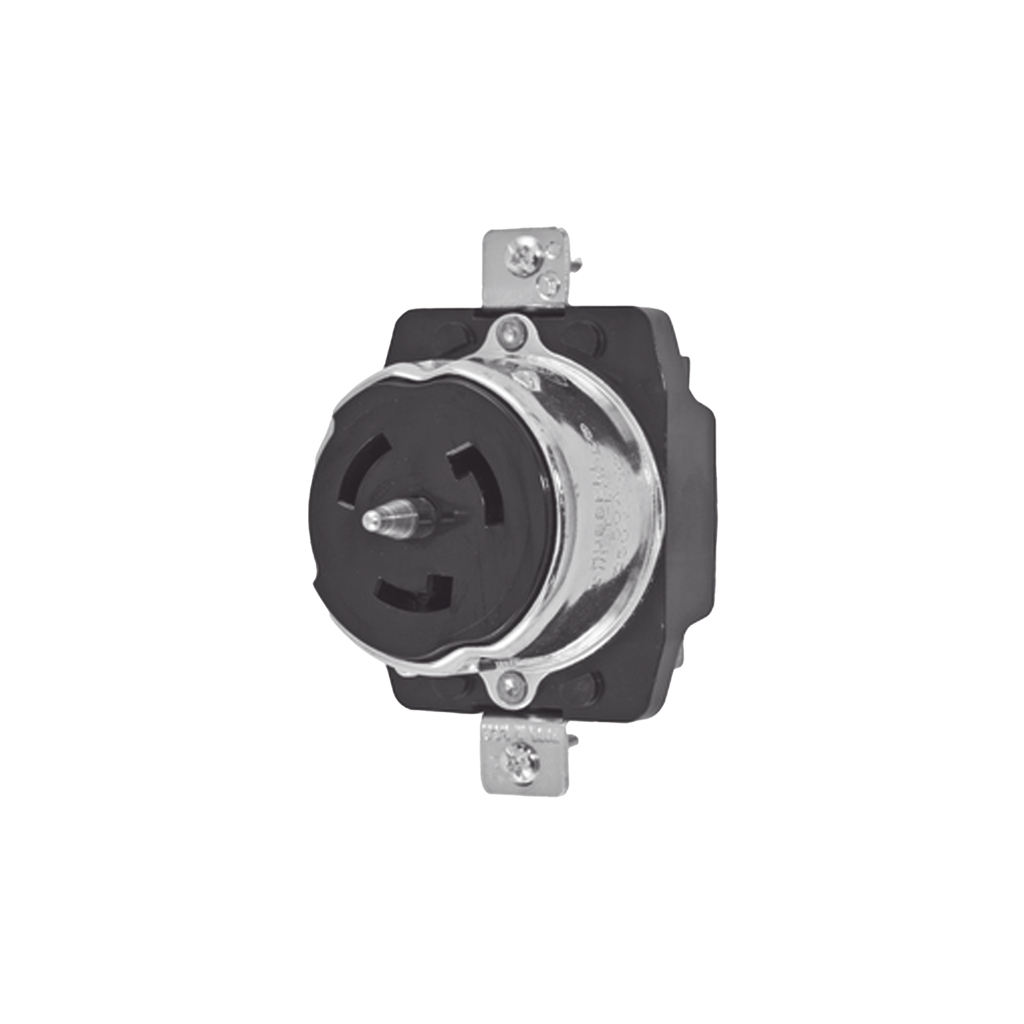 Receptáculo Trifásico con Bloqueo de Media Vuelta / 50 A 250 VCA / 3 Polos 4 Hilos / Grado Industrial / Color Negro.