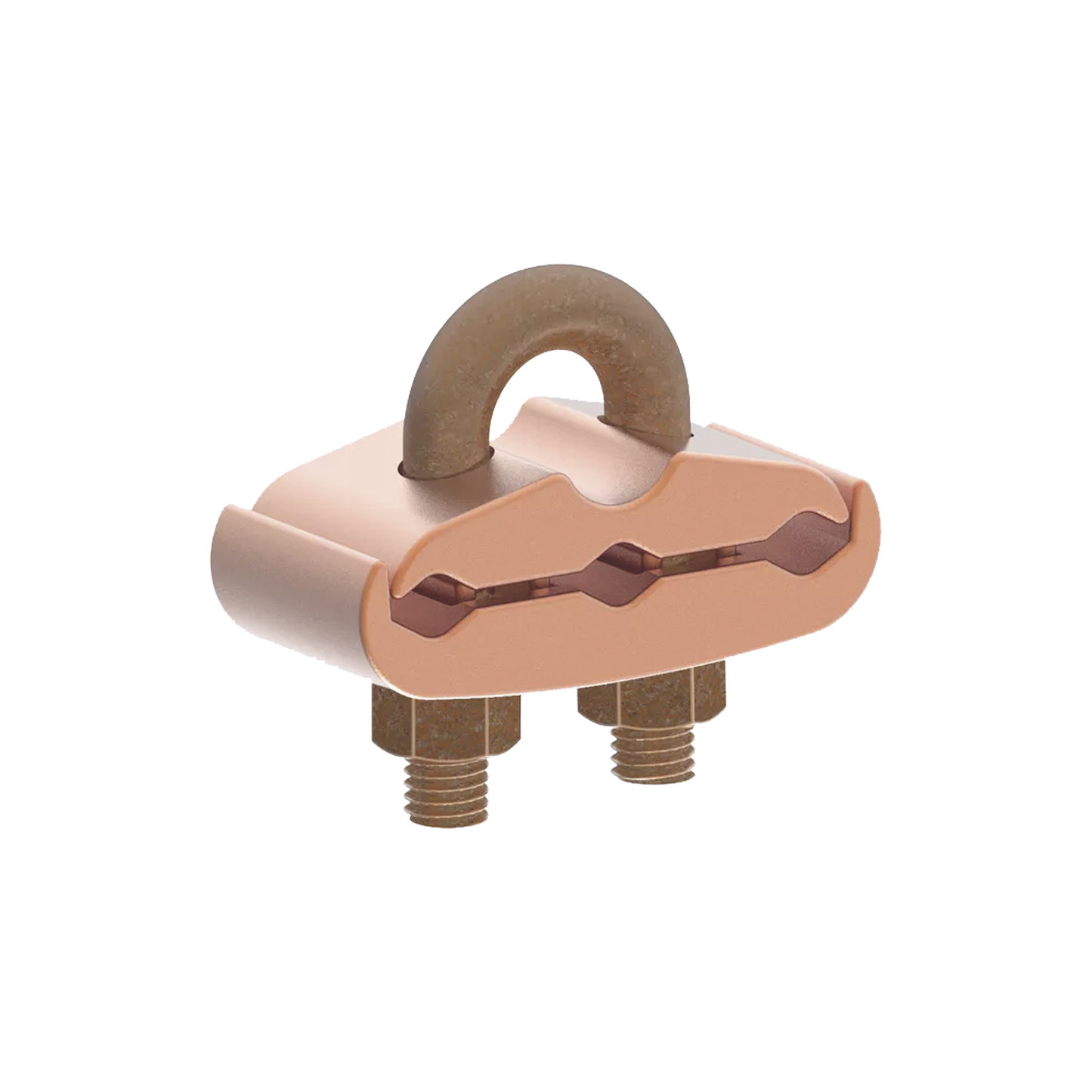 Conector Mecánico para 3 Cables para Calibre 2/0 AWG - 250 KCMIL a Tubería de 3/8" o Varilla 5/8" - 3/4".