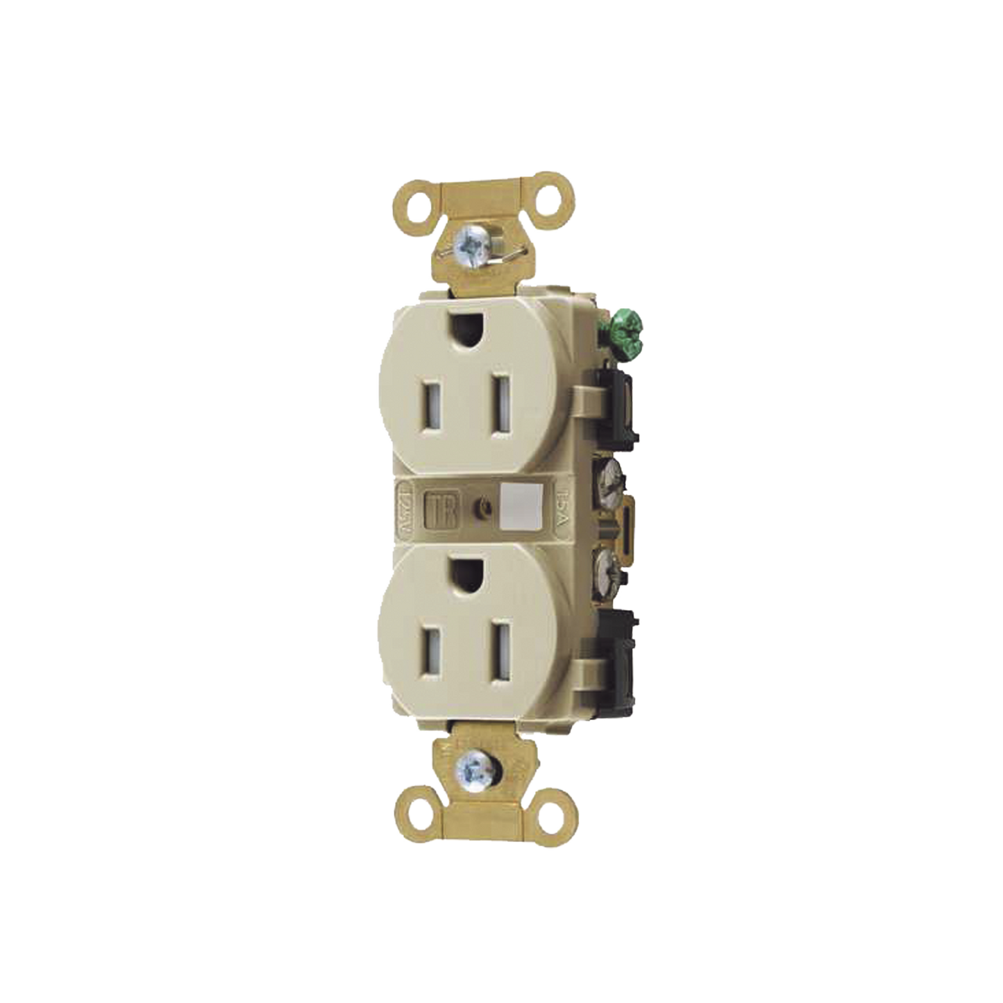 Contacto Duplex 15 A 125 V / A Prueba de Manipulaciones / Nema 5-15R / Color Marfil.