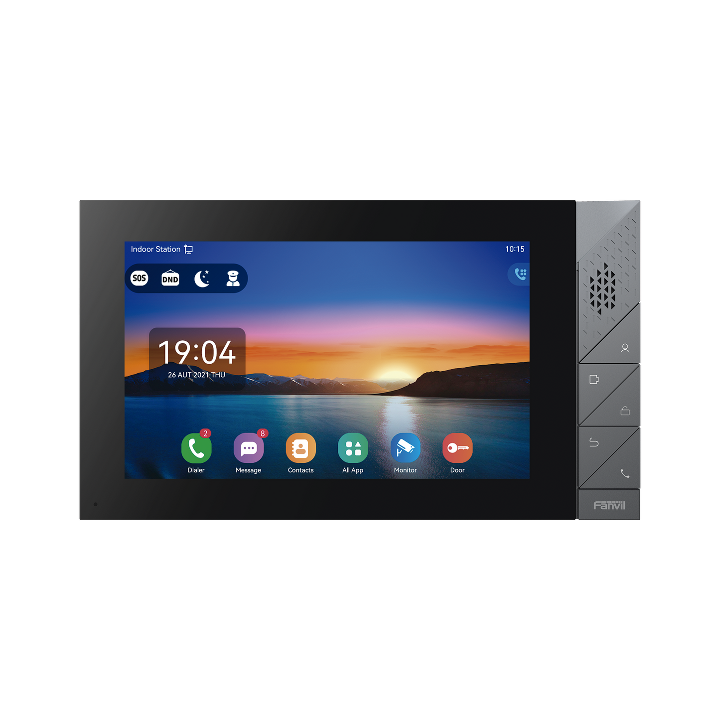 Monitor IP/SIP para interior con Android, Wi-Fi, Bluetooth, pantalla táctil de 7", audio de 2 vÃas, PoE, 8 interfaces de entrada de alarma.