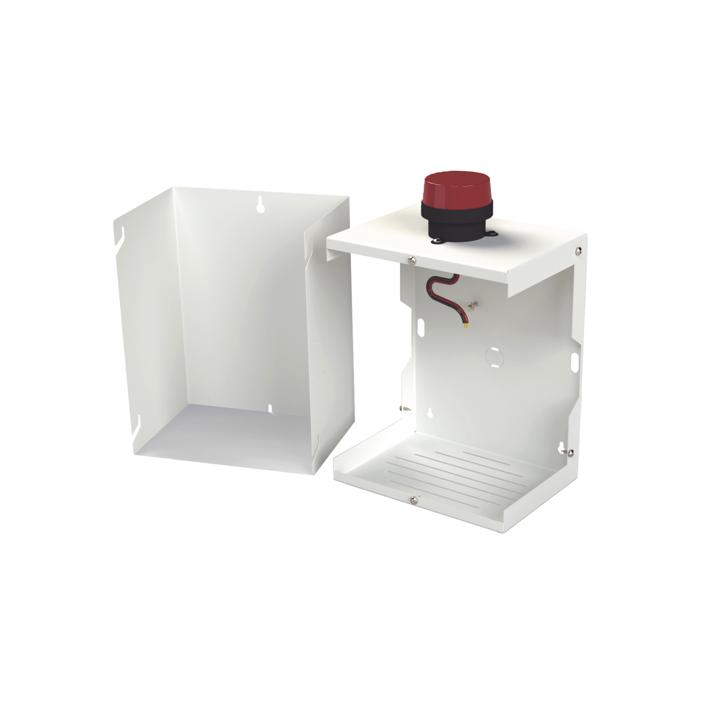 Gabinete de Resguardo de Sirena de 30 Watts con Alerta Visual Estroboscópica.