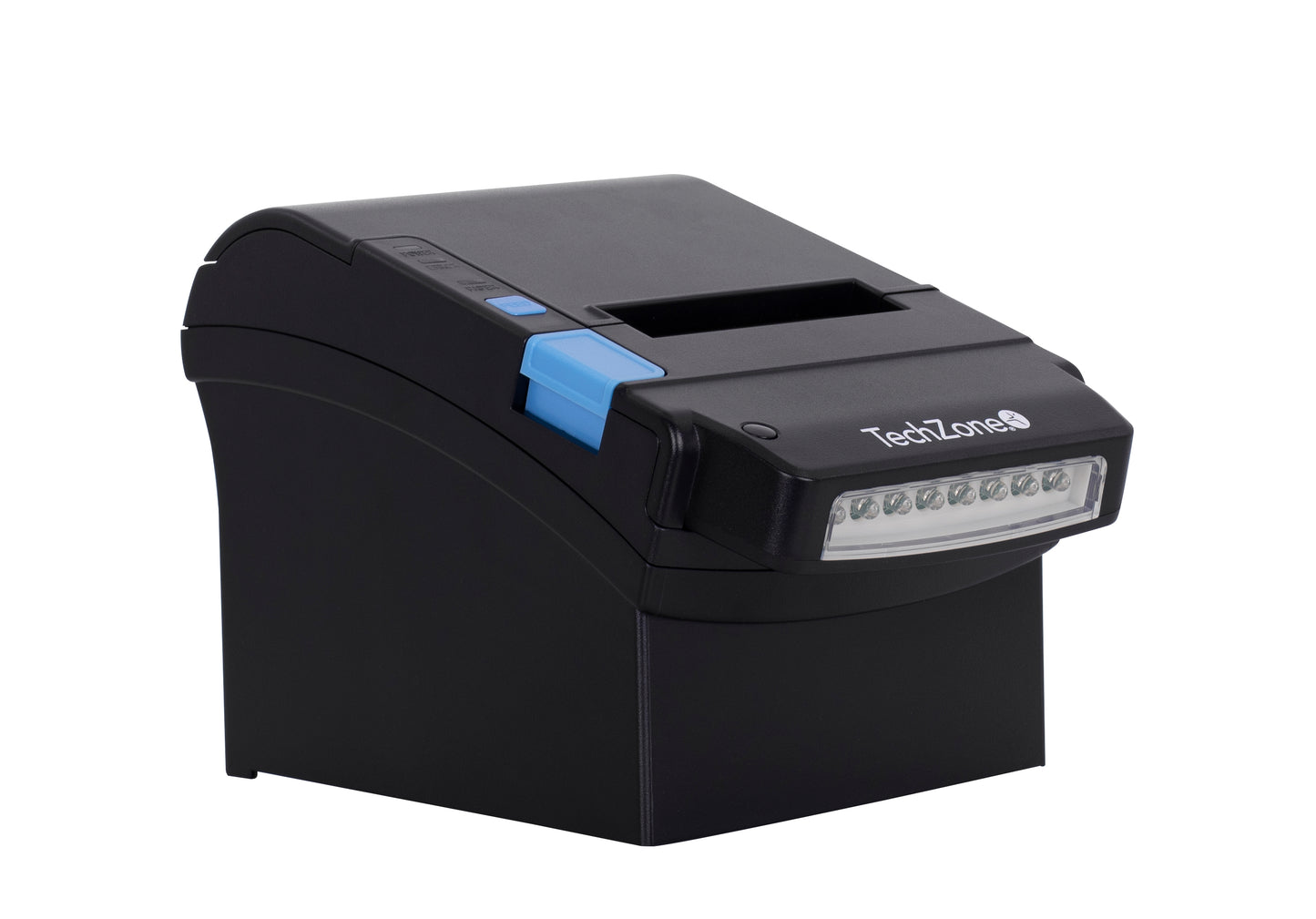 Impresora termica TechZone TZBE400 de 80mm, vel de 260mm/s, 576 DPI´s, USB-SERIAL-RJ45-RJ11, detedctor de billetes falsos ,cortador automatico, 1 año de ga