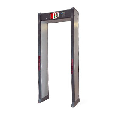 Arco Detector de Metales de 18 Zonas para intemperie con Base para Fijarse al Piso (Nuevo Diseño).