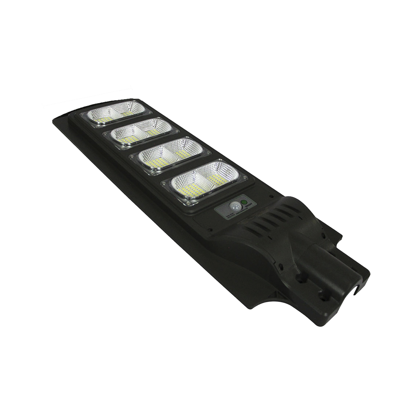 Alumbrado Publico con Panel Solar y Sensor de Movimiento de 160 W/ Luz Blanca 6 500 °k/ Dimensiones 720 x 240 mm / Ãngulo de Luz 120°.