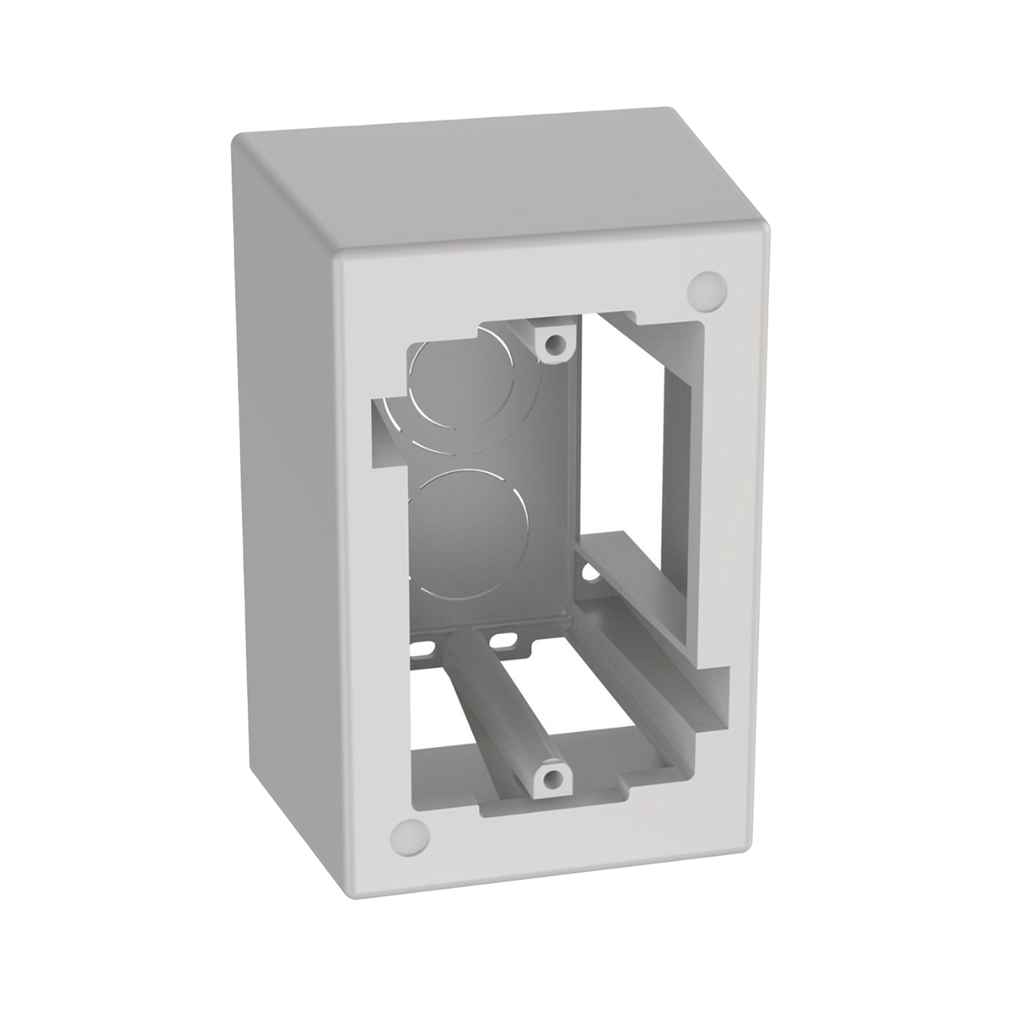 Caja de Pared Superficial de 1 Pieza, Uso Universal con Placas de Pared, Con Cinta Adhesiva, Color Blanco