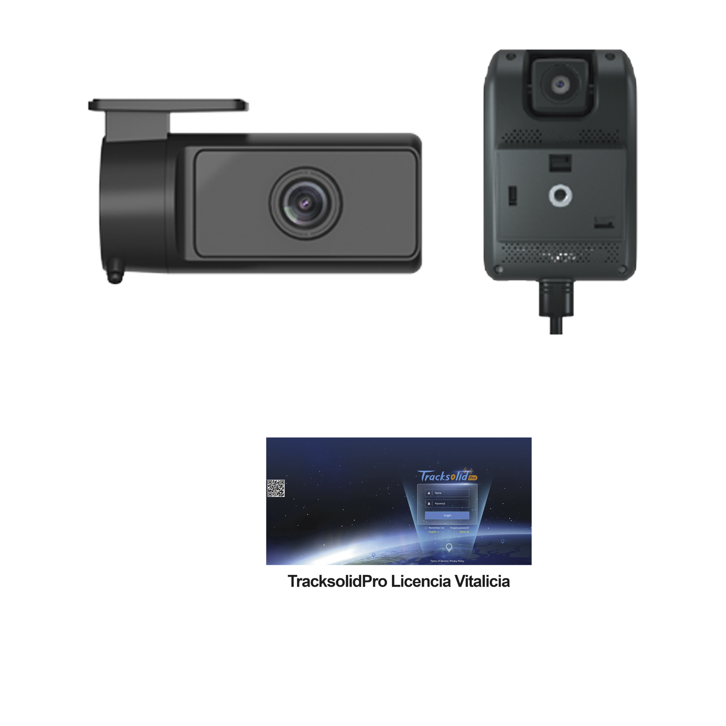 KIT Dashcam con sistema de control ADAS (asistencia de manejo) y Camara de cabina (CI03) / Multiples alarmas /Comunicación dos vÃas / ideal para flotas vehiculares / Facil instalacio / Incluye licencia vitalicia plataforma TrackSolidPro