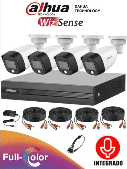 Kit de videovigilancia Dahua Technology FULLCOLORKIT-A, Exterior, Alámbrico, 4, 1920 x 1080 Pixeles, 2 MP