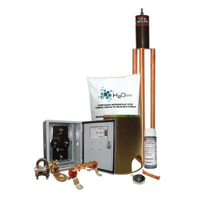 Kit de tierra FÃsica Modelo TG45K con Electrodo Magnetoactivo 50 x 11.5 cm, Capacidad Max: 45 AMP