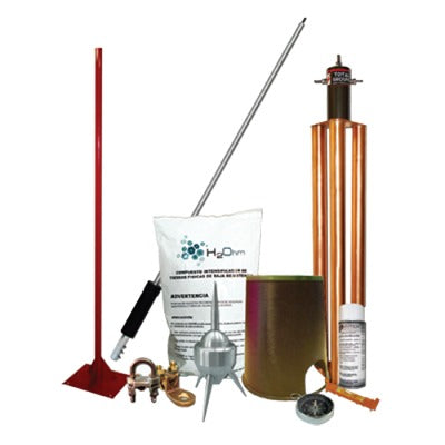 Kit Pararrayo con Accesorios para Protección de Diámetro de 80 m.