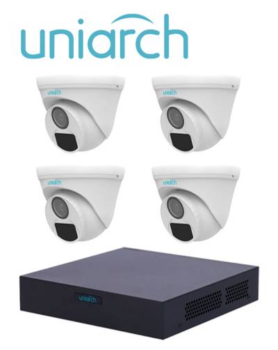 Kit de videovigilancia UNIARCH XVR301-04F/4*UAC-T112-F28 , 4, 1920 x 1080 Pixeles