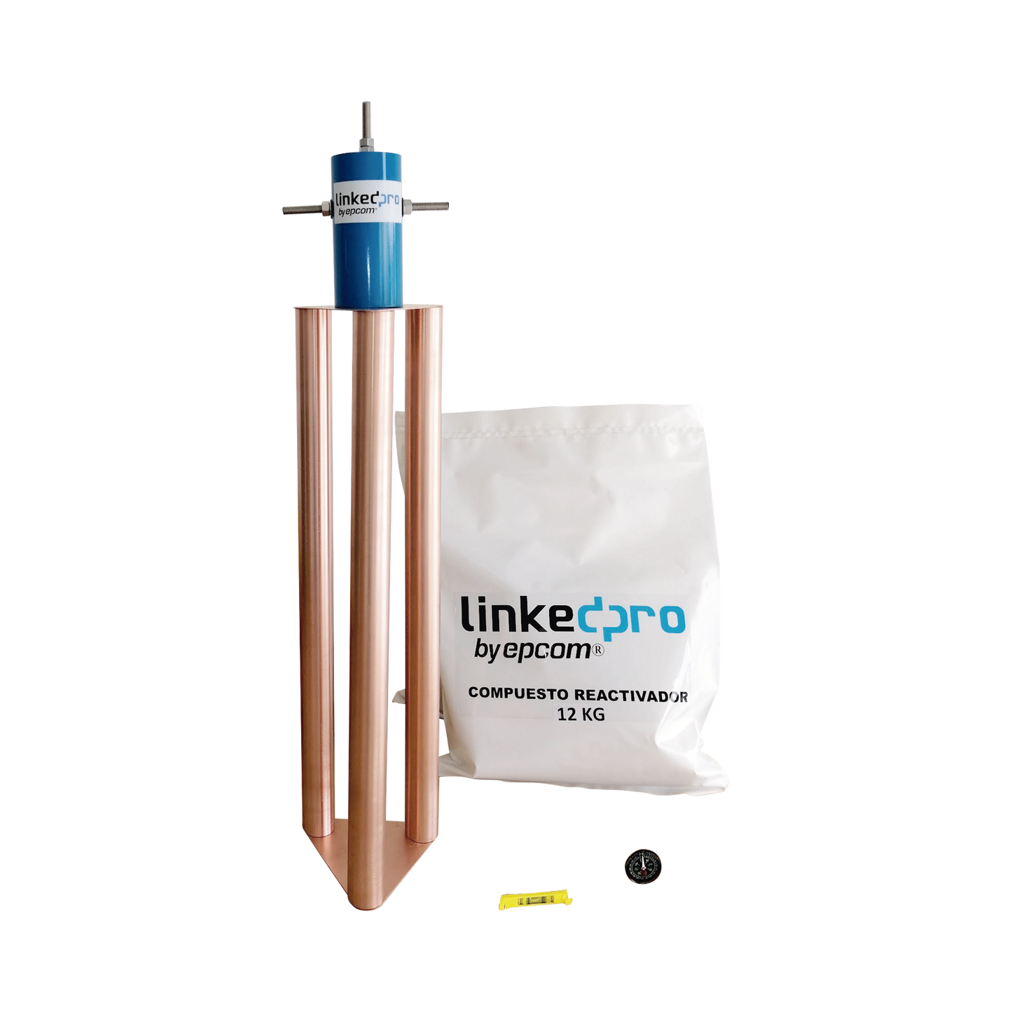 Electrodo para Corriente Máxima de 200 Amp. con Compuesto Mejorador de Terreno | LINKEDPRO BY EPCOM
