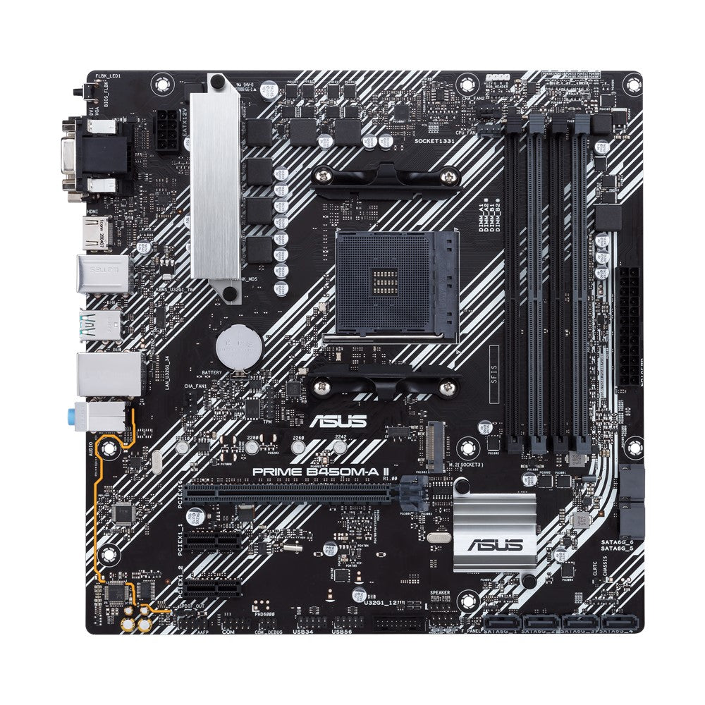 Tarjeta Madre ASUS Micro ATX PRIME B450M-A II, S-AM4, AMD B450, HDMI, 128GB DDR4 para AMD