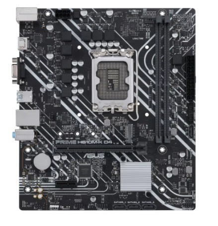 Tarjeta Madre ASUS Micro-ATX H610M-K D4, S-1700, Intel H610, HDMI, 64GB DDR4 para Intel ― Listo para la 14a, 13a y 12a generación de procesadores Intel