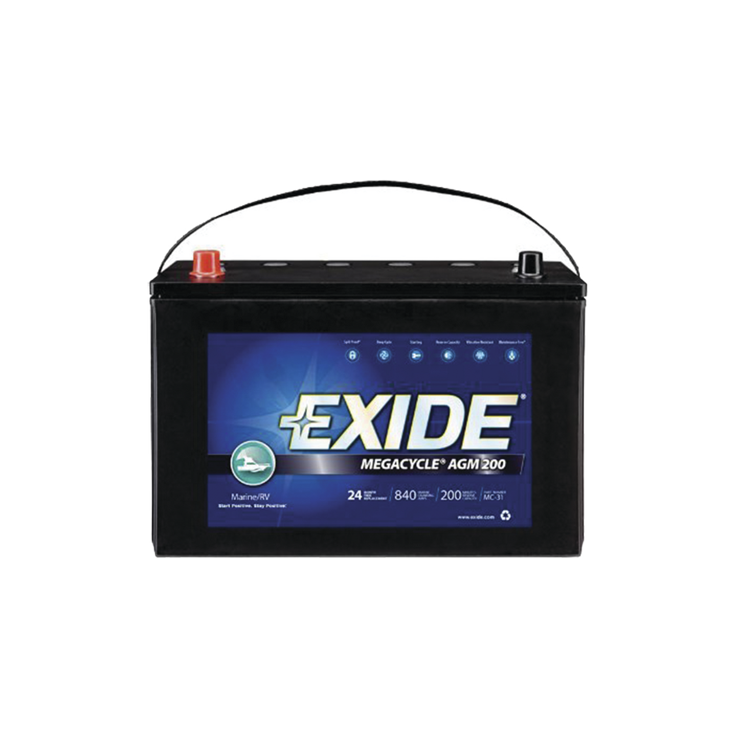 BaterÃa Exide TecnologÃa de AGM Marina 12 V 100 Ah