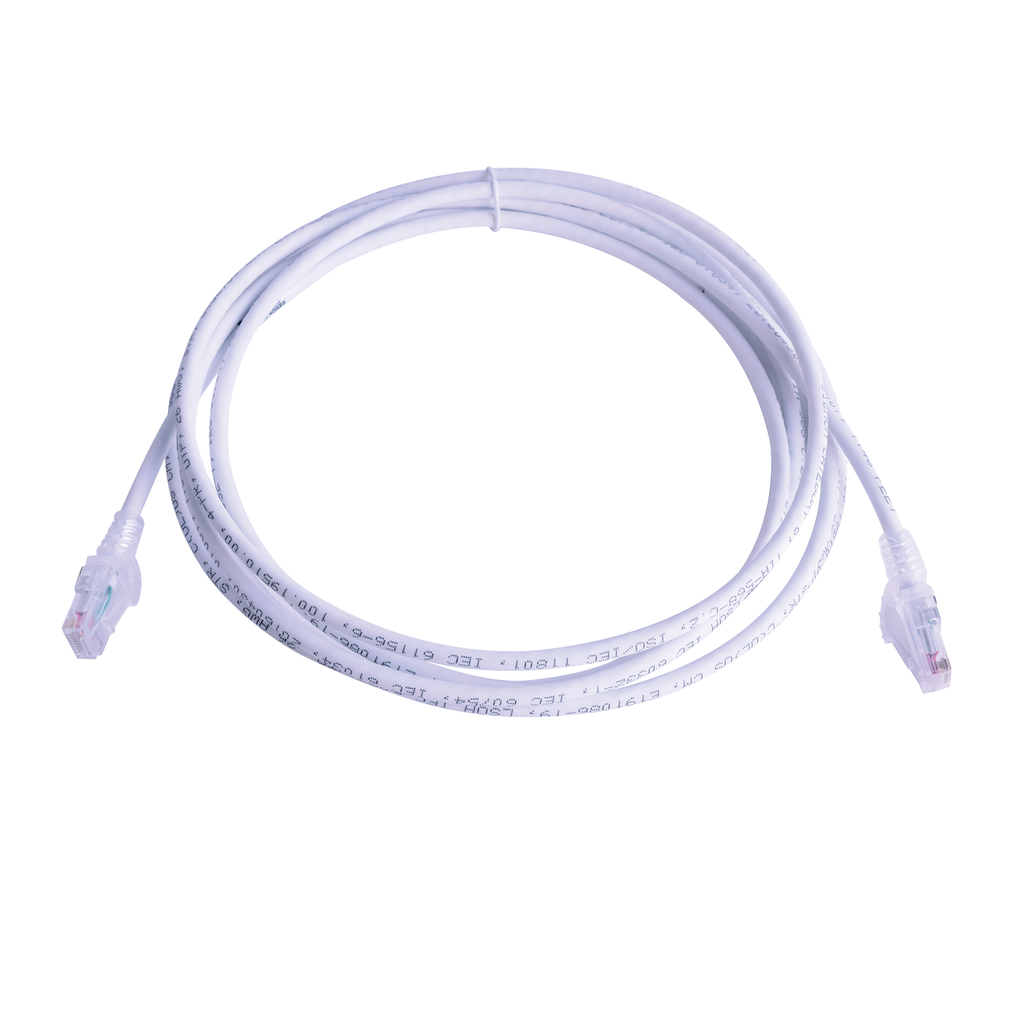 Patch Cord MC6 Modular Cat6 UTP, CM/LS0H, 10ft, Color Blanco, Versión Bulk (Sin Empaque Individual)