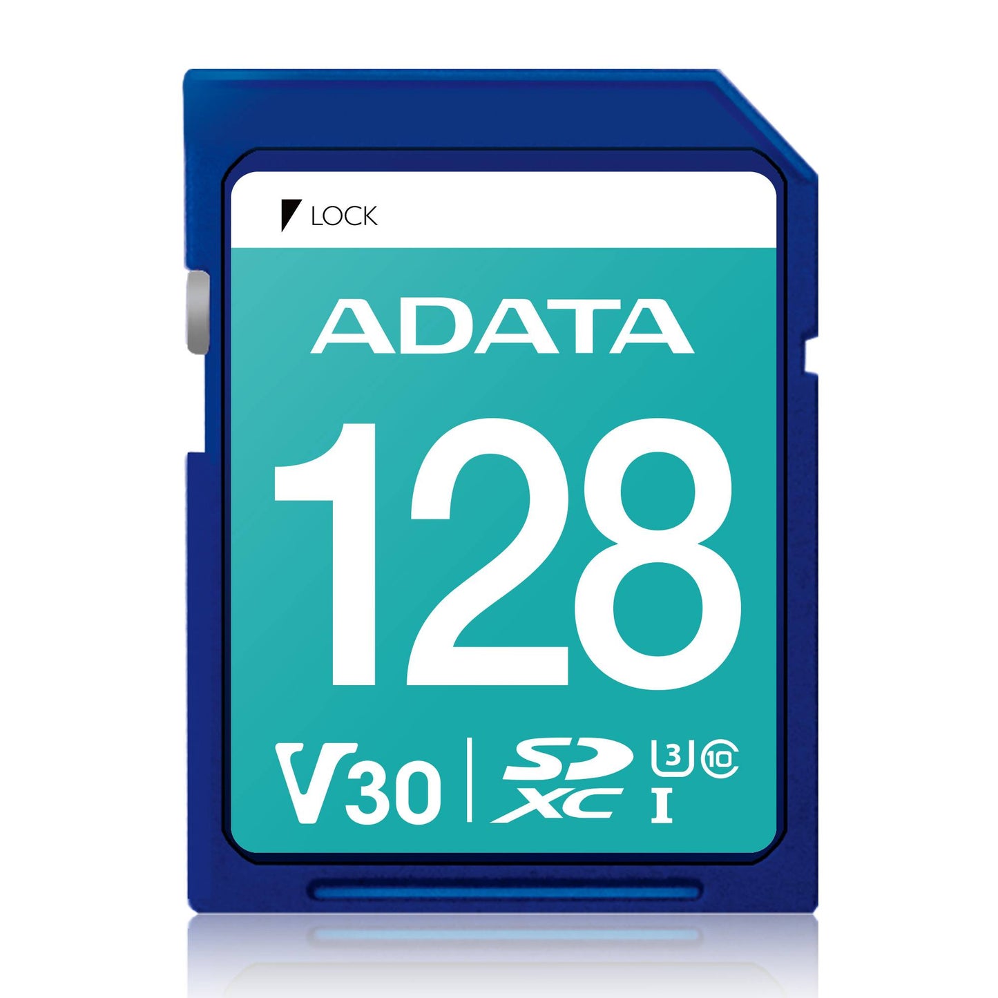 Secure Digital ADATA V30 SDXC UHS-I U3 ADATA ASDX128GUI3V30S-R, 128 GB, Clase 10