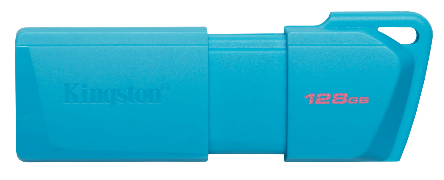 MEMORIA USB KINGSTON DATATRAVELER EXODIA M 128GB 3.2 GEN 1 AQUA-AZUL NEON